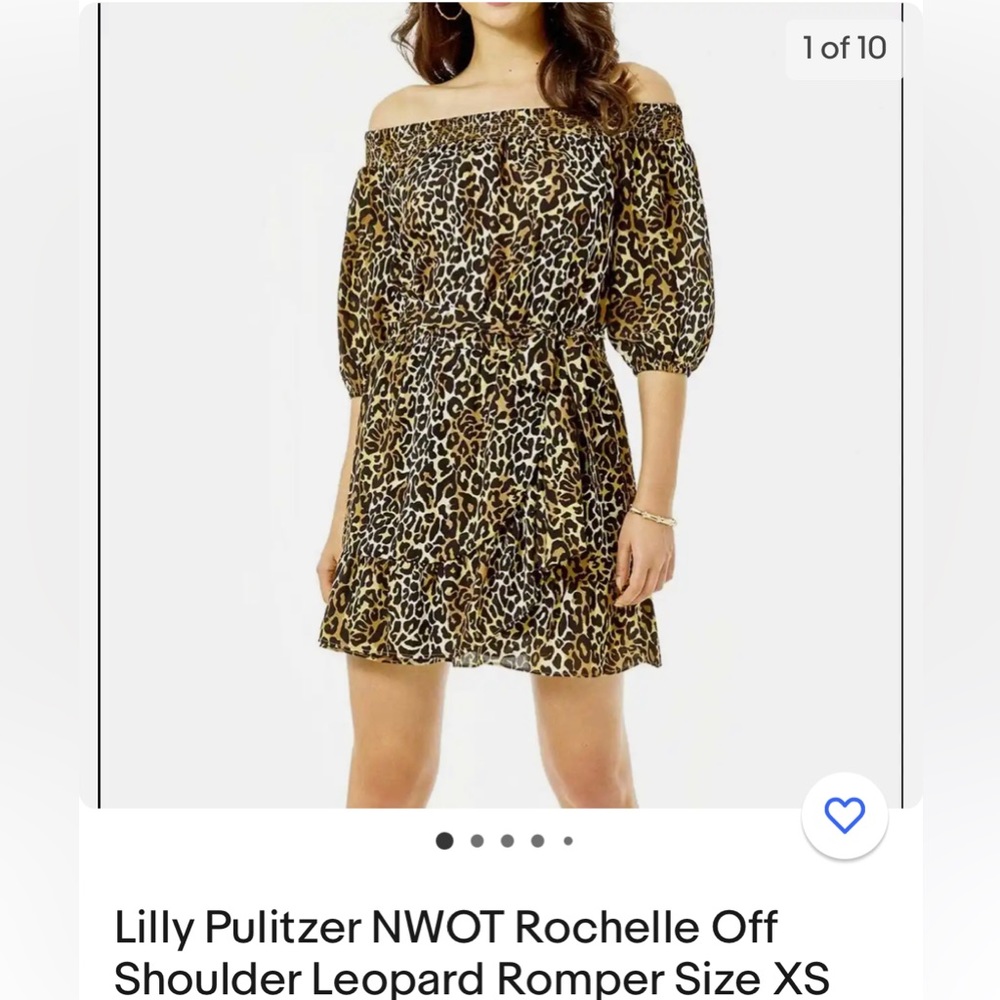 Lilly Pulitzer off the shoulder Rochelle romper size XS